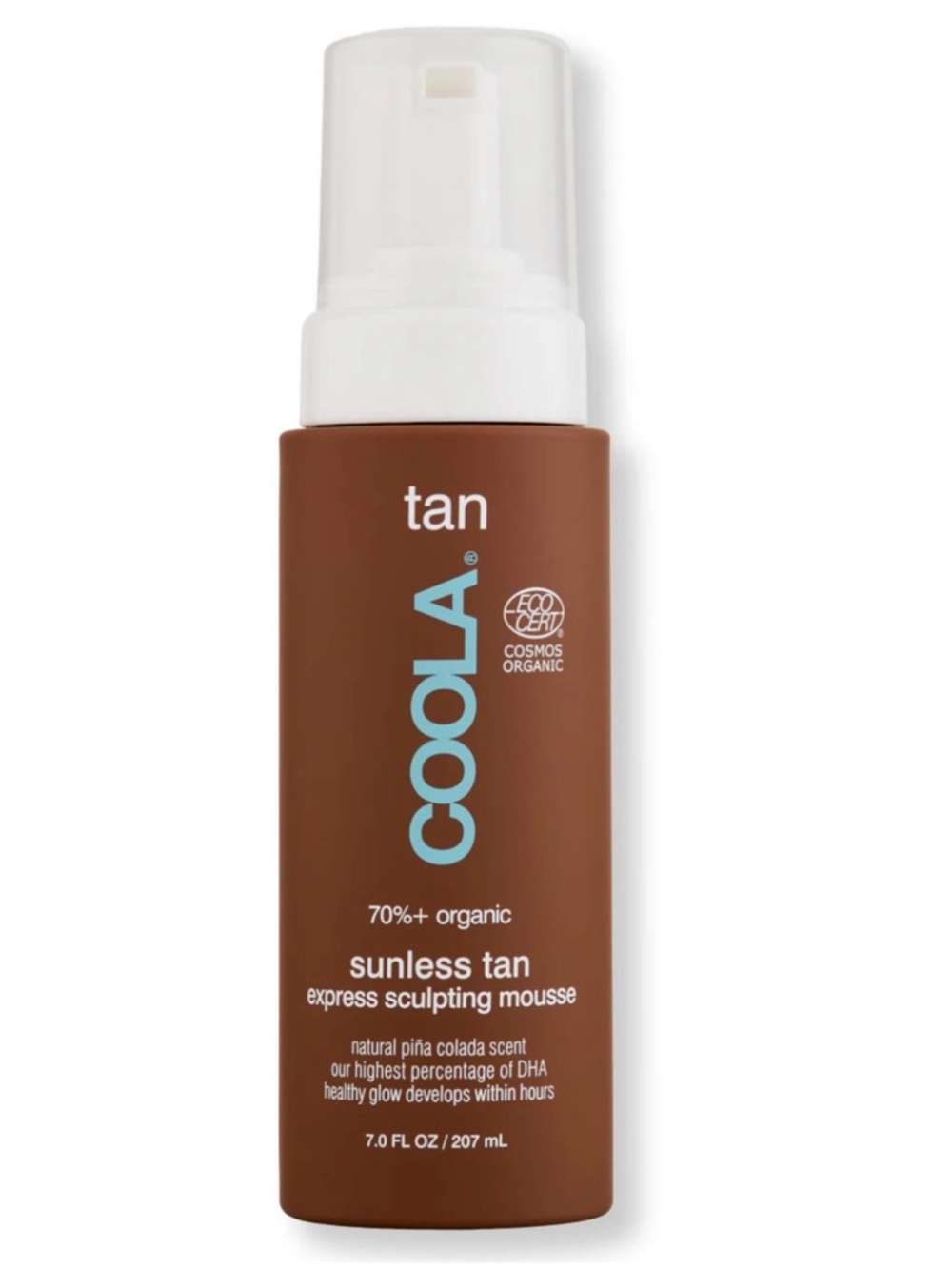 COOLA Sunless Tan Sculpting Mousse - Brown with White Cap
